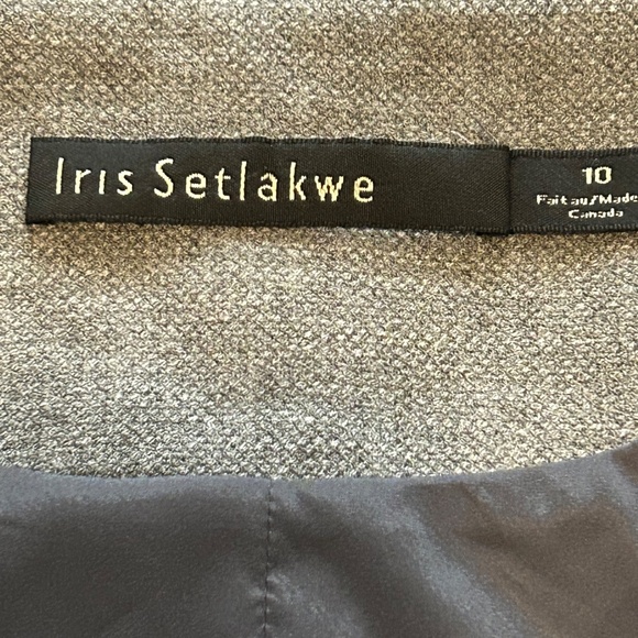 Like New Iris Setlakwe Cropped Mixed Media Grey Jacket Size 10 Made in Canada - Picture 7 of 15